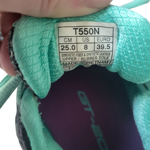 Womens Asics GT 2000 3 Black Purple Teal Running Shoes T550N Sneakers Size 8 - Picture 8 of 8